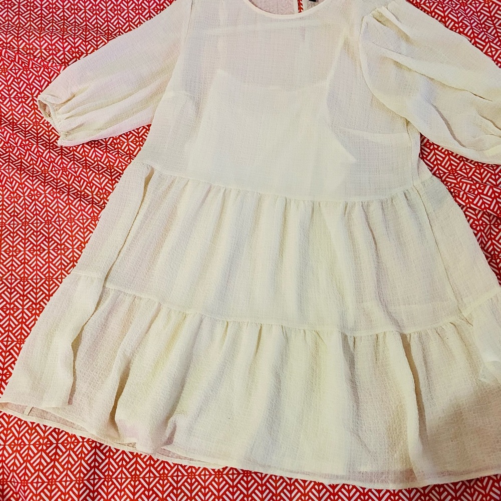 Perfect summer white dress size S 💖 - Picture 2 of 5